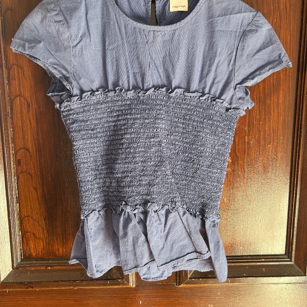 Cinque a sept smocked top